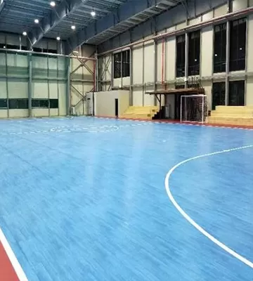 Fustal Pitch -PVC flooring – Blue Wood Embossed