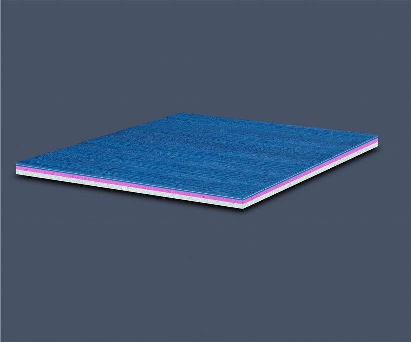 PVC Futsal Flooring – Blue Wood Embossed