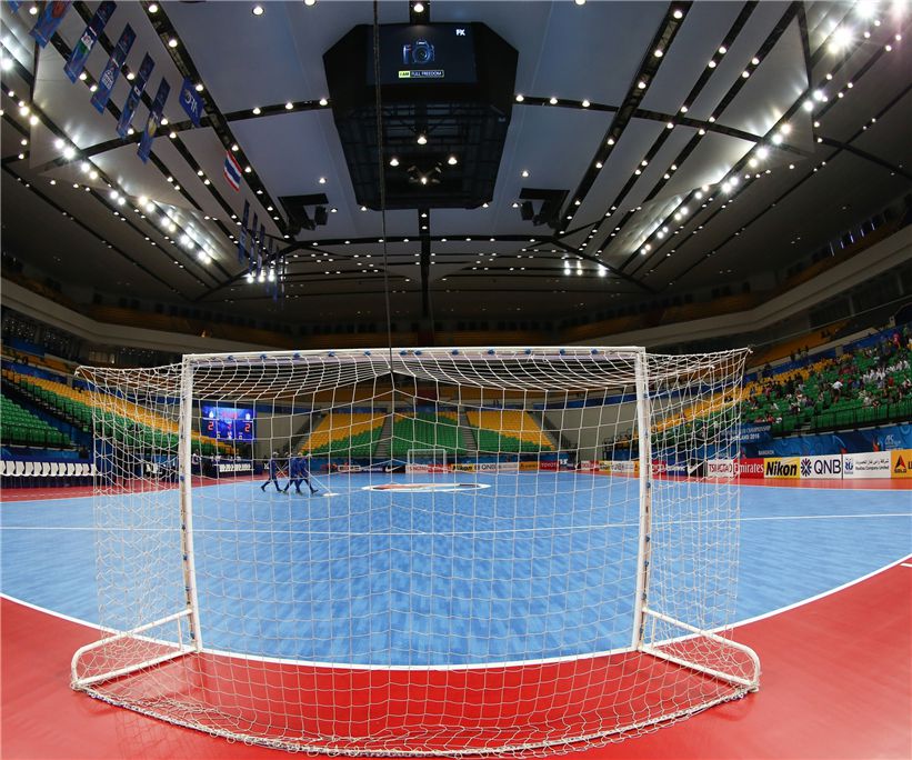 PVC Futsal Flooring – Blue Wood Embossed