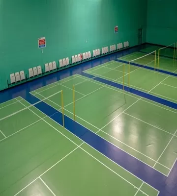 Badminton Venue- Mixed Color for playing area and free zone