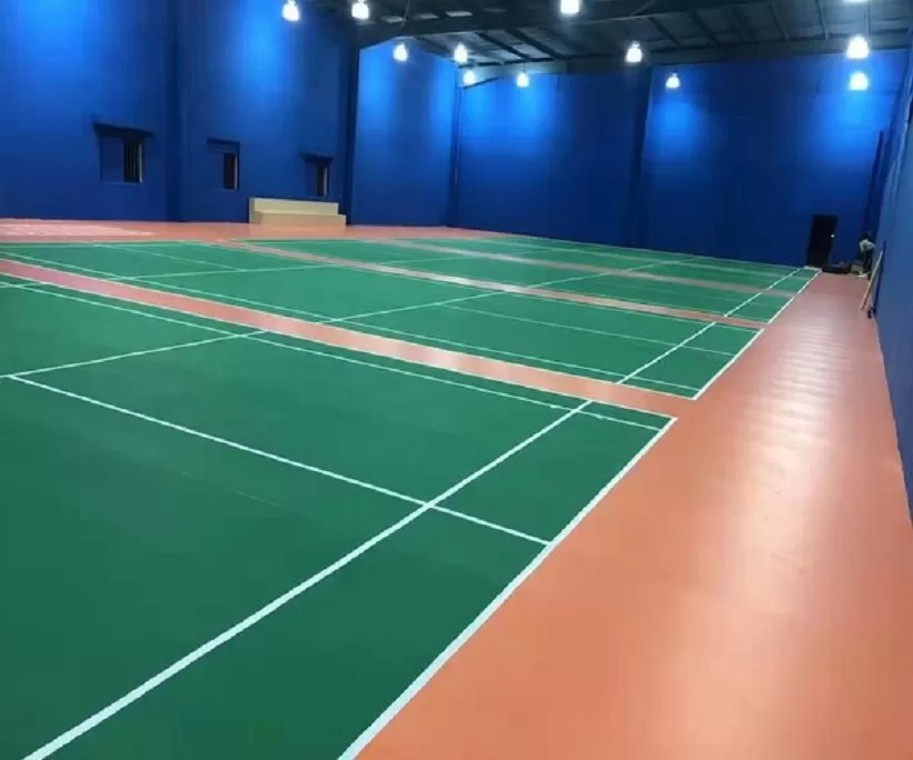 PVC Badminton Court Mat with Training