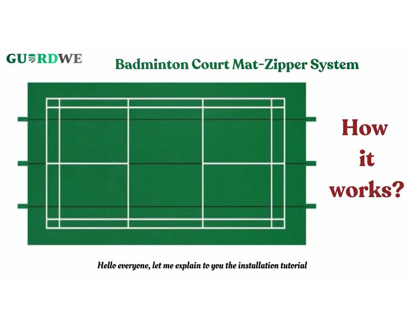 Joining Process for Guardwe Badminton Courts-a unique zipper system